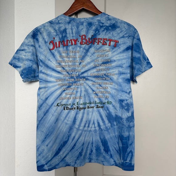 JIMMY BUFFET 2017 I DON'T KNOW TOUR GRAPHIC T-SHIRT BLUE MEN'S MEDIUM - Picture 5 of 6